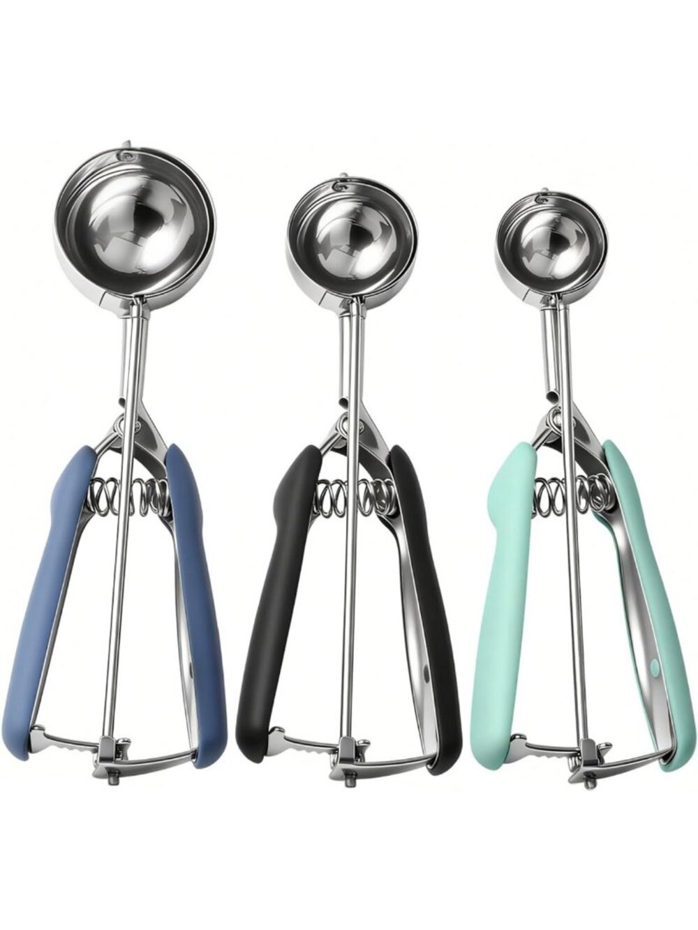 Cookie Scoop Set of 3 - Non-Slip Grip, Perfect for Cookies, Muffins & Ice Cream